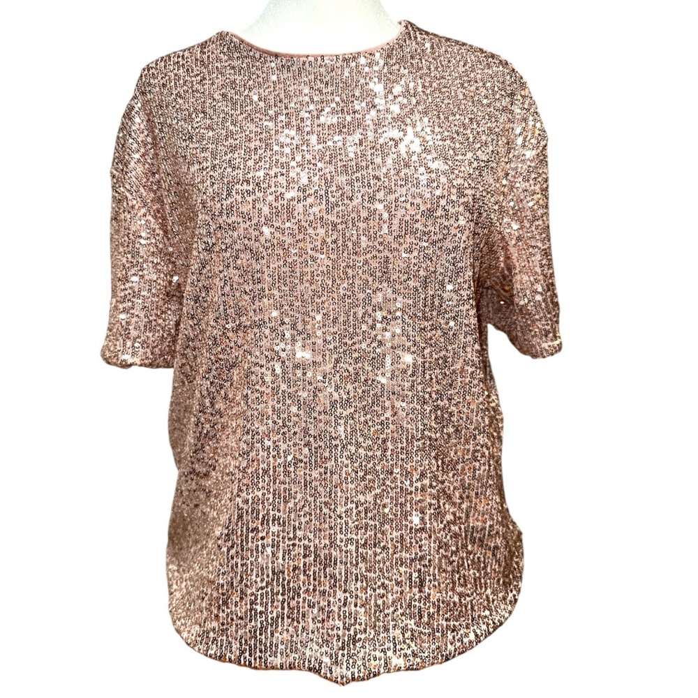 Sequin Rose Gold Top
